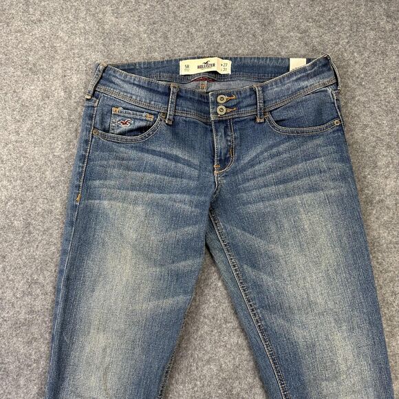 Hollister Jeans Womens 5R Blue Low Rise Skinny SoCal Stretch Denim 27x30 - Picture 2 of 10